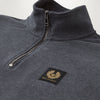 Belstaff - Quarter Zip Sweatshirt in Charcoal heather