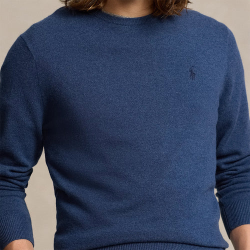 Ralph Lauren - Wool Crew Neck Jumper in Rustic Navy Heather