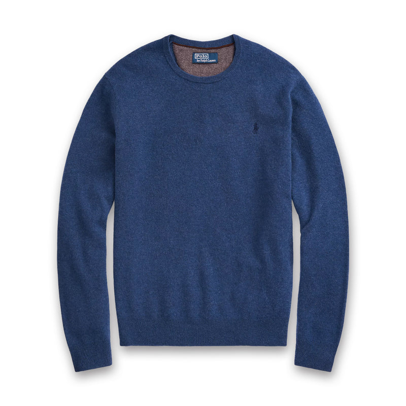 Ralph Lauren - Wool Crew Neck Jumper in Rustic Navy Heather