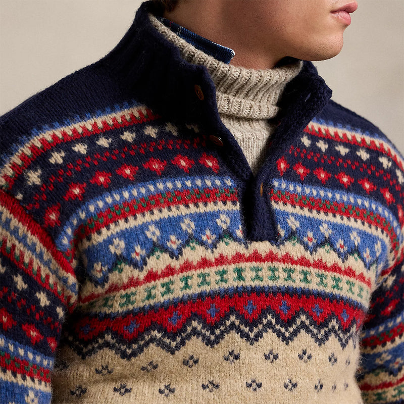 Ralph Lauren - Nordic Inspired Wool Blend Pullover in Multi