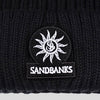 Sandbanks - Badge Logo Merino Wool Beanie in Black