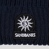 Sandbanks - Badge Logo Merino Wool Beanie in Navy
