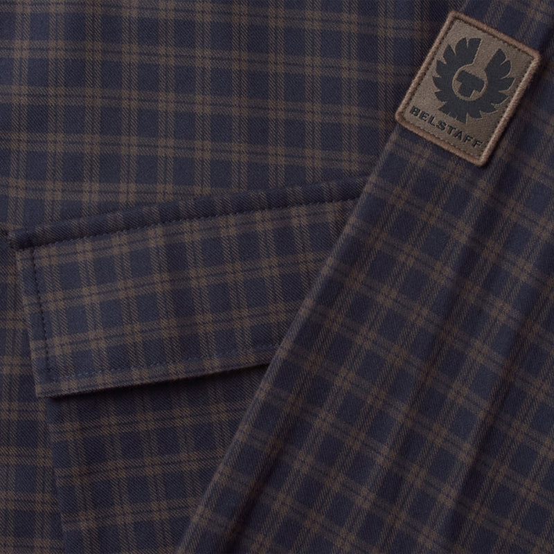 Belstaff - Scale Shirt in Dark Ink/Major Brown
