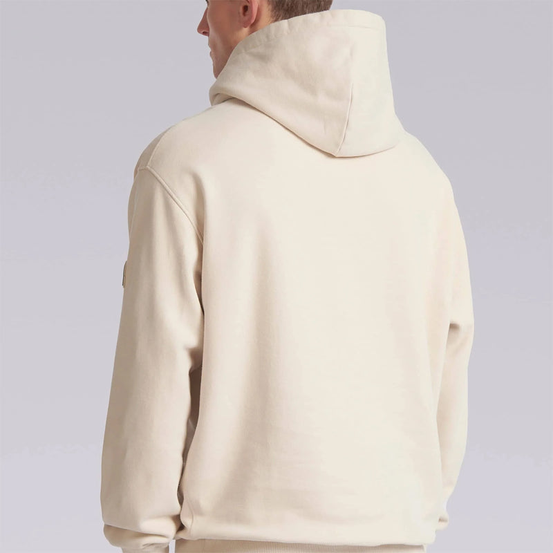 Sandbanks - Raised Rubber Logo Hoodie in Stone
