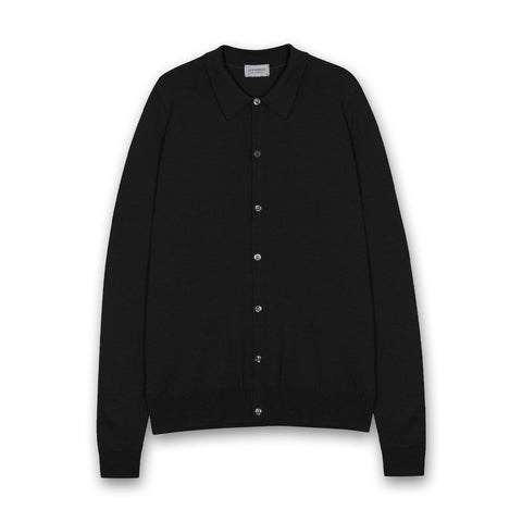 John Smedley - Tibor Cardigan in Black– Nigel Clare