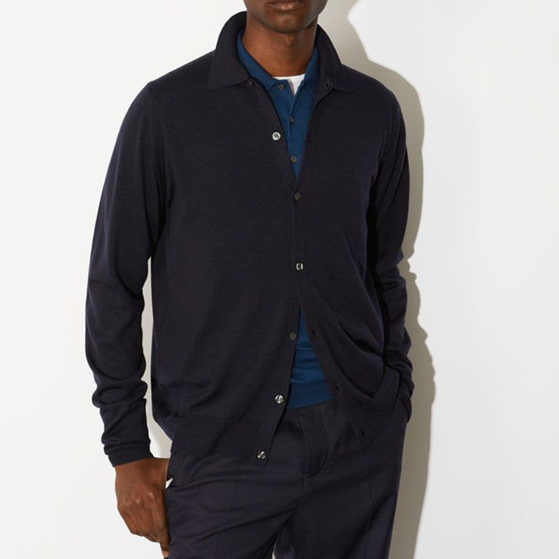 John Smedley - Tibor Cardigan in Midnight