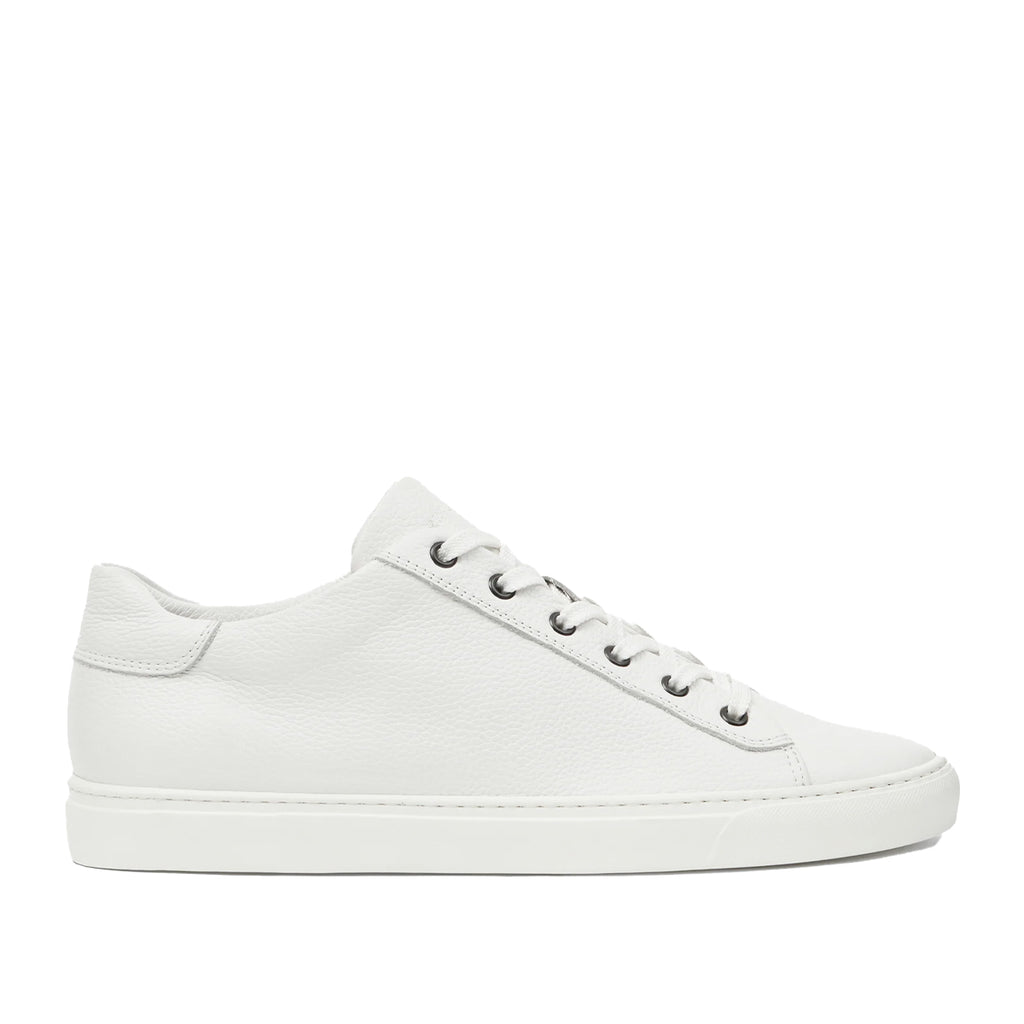 Harrys London - Travis Soft Milled Calf Trainers in White - Nigel Clare