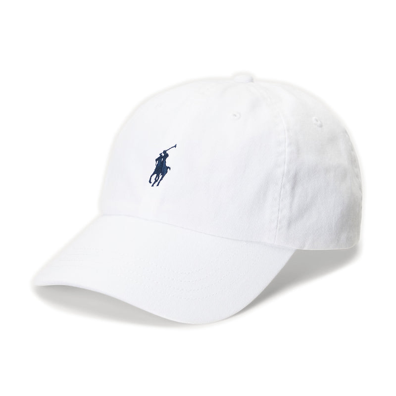 Ralph Lauren - Cotton Baseball Cap in White - Nigel Clare