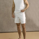 Prevu - Ottoman Shorts in White