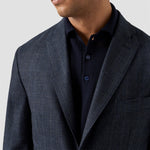 Eton - Check Flannel Soft Jacket in Navy - Nigel Clare