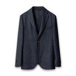 Eton - Check Flannel Soft Jacket in Navy - Nigel Clare