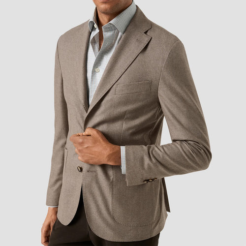 Eton - Flannel Soft Jacket in Fawn - Nigel Clare