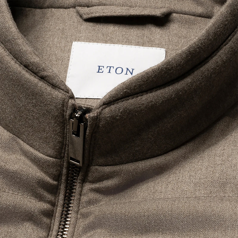 Eton - Flannel Wool Gilet in Fawn - Nigel Clare