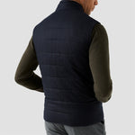 Eton - Flannel Wool Gilet in Navy Marl - Nigel Clare