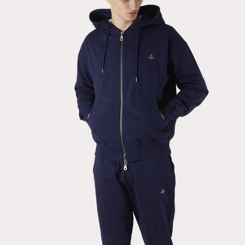 Vivienne Westwood - Rugged Zip Hoodie in Navy - Nigel Clare