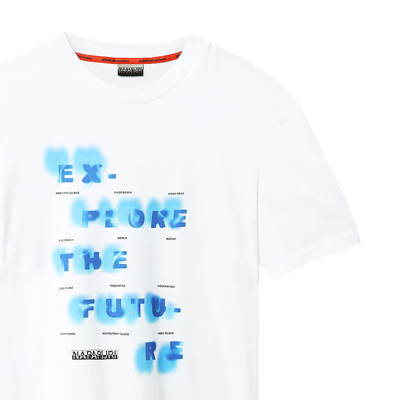 Napapijri - Sobar Explore The Future T-Shirt in White - Nigel Clare