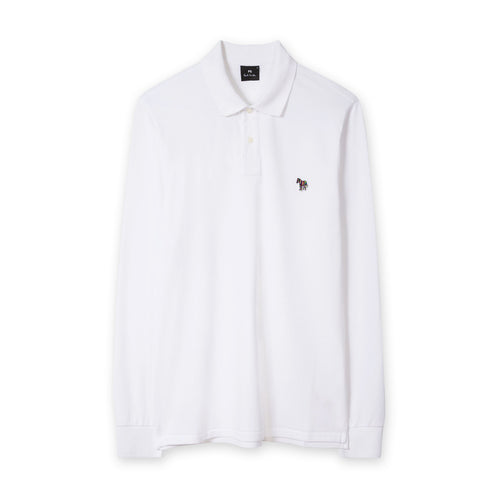 PS Paul Smith - Reg Fit LS Polo Shirt in White - Nigel Clare