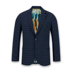 Remus - Gianni Tailored Wool Blend Check Blazer in Navy - Nigel Clare