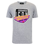 DSQUARED2 - Icon Heritage Print T-Shirt in Grey - Nigel Clare