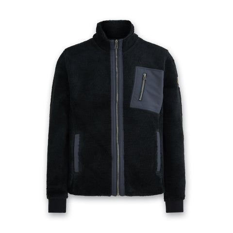 Belstaff - Herne Fleece Zip Through in Navy | Nigel Clare