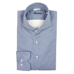 Stenstroms - Slimline Patterned Shirt in Blue - Nigel Clare