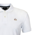 La Martina - Slim Fit Pique Polo Shirt in Optic White - Nigel Clare