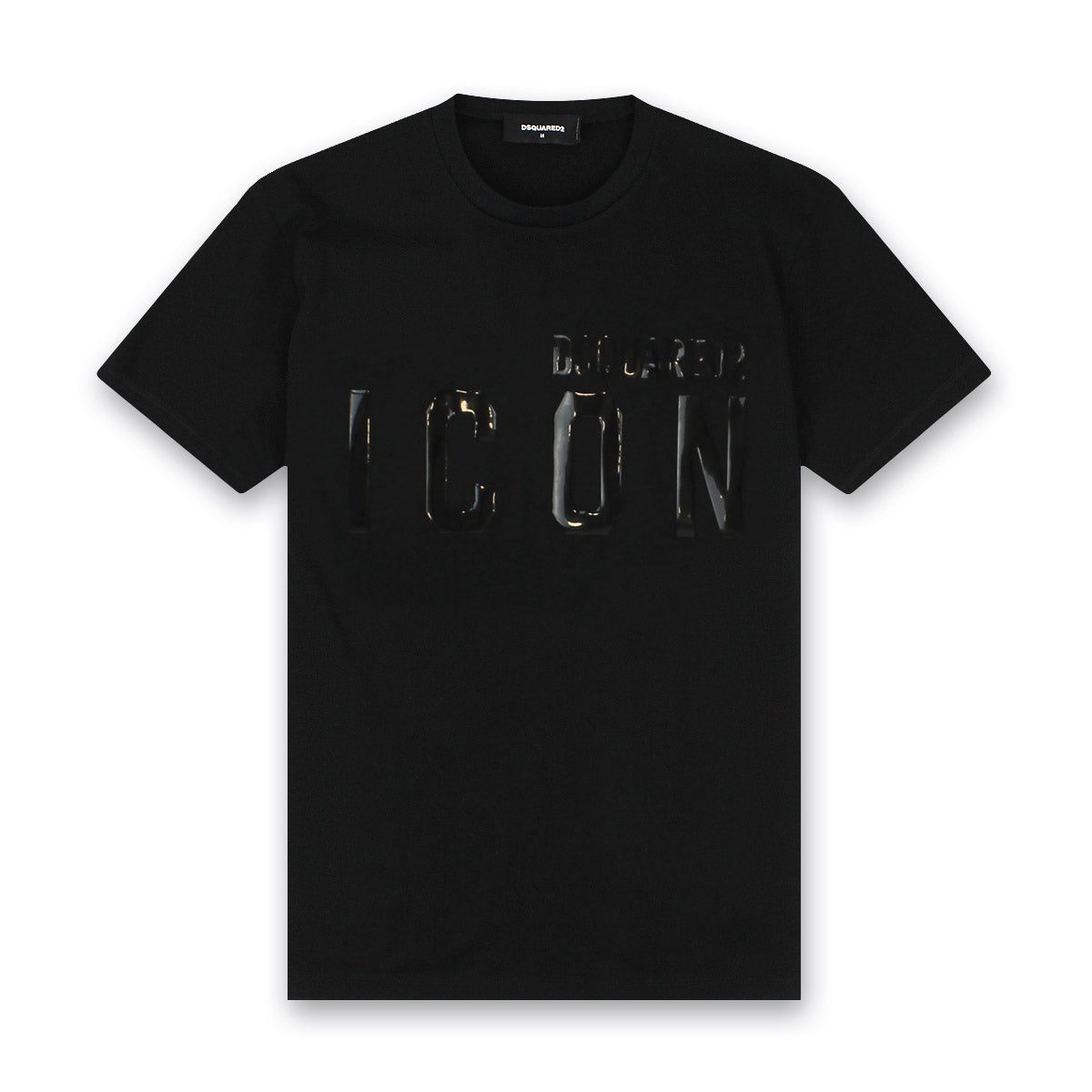 DSQUARED2 Icon Monotone Print T-Shirt in Black Nigel Clare