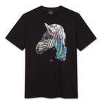 PS Paul Smith - Graffiti Zebra Print T-Shirt in Black - Nigel Clare