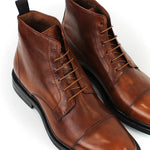 Paul Smith - Cubitt Lace Up Leather Boots in Tan - Nigel Clare