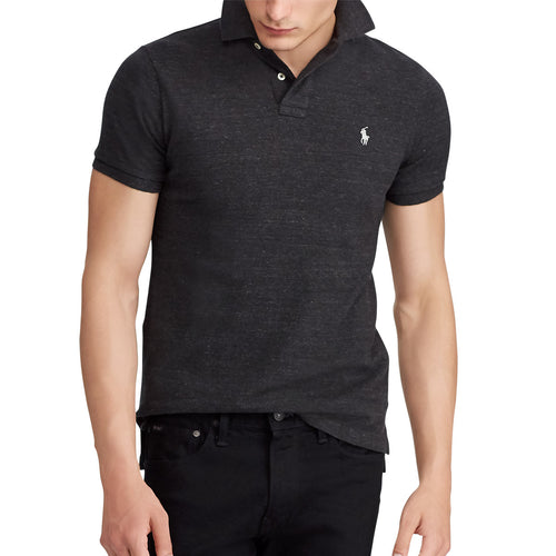 Polo Ralph Lauren - Slim Fit Mesh Polo Shirt in Black - Nigel Clare