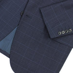 Emporio Armani - M Line Slim Fit Check Suit in Navy - Nigel Clare