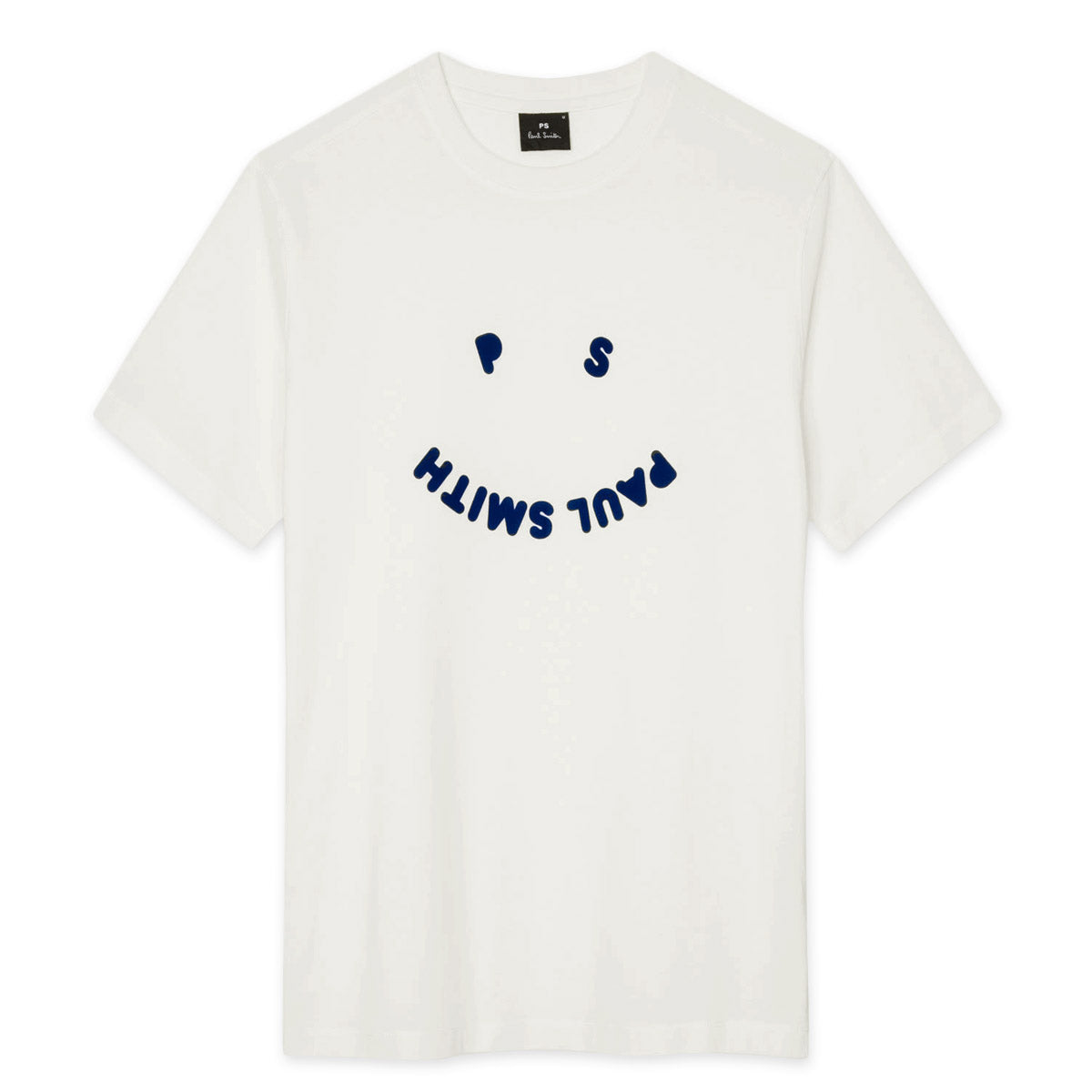PS Paul Smith - 'PS Happy' Print T-Shirt in Off White