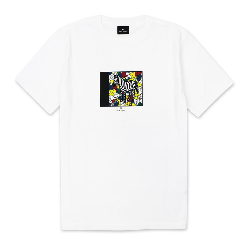 PS Paul Smith - Zebra & Hands Print T-Shirt in White - Nigel Clare