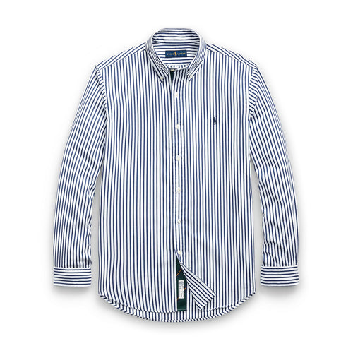 Polo Ralph Lauren - Custom Fit Brushed Poplin Shirt in Blue/Wht - Nigel Clare