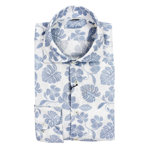 Stenstroms - Floral Casual Slimline Linen Shirt - Nigel Clare