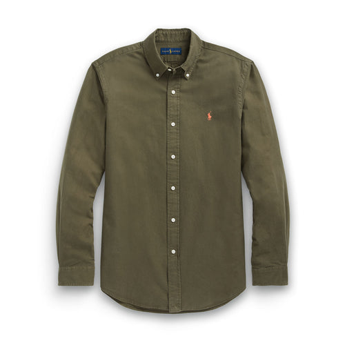Polo Ralph Lauren - Slim Fit Long Sleeve Sport Shirt in Khaki - Nigel Clare