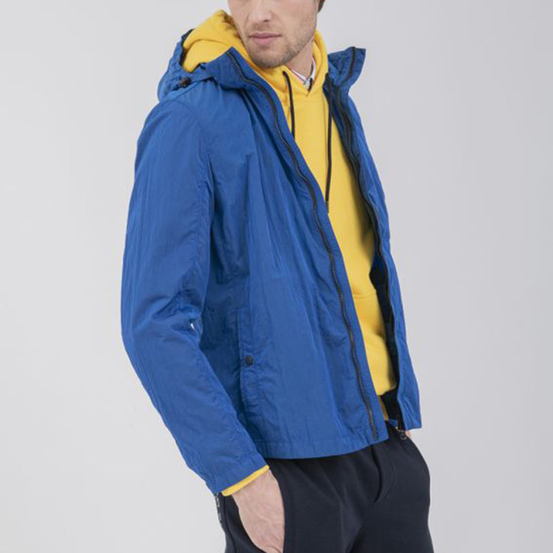 Paul & Shark - Garment Dyed ECONYL Nylon Jacket in Blue - Nigel Clare