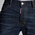 DSQUARED2 - Dark 3 Wash Skater Jeans in Blue - Nigel Clare