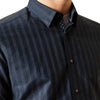 Ted Baker - HANDEEZ Dotted Striped SS Shirt in Navy - Nigel Clare