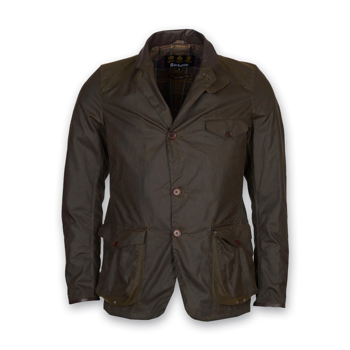 Barbour Beacon Sports Wax Jacket in Olive Nigel Clare