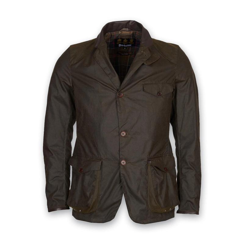 Barbour - Beacon Sports Wax Jacket in Olive - Nigel Clare