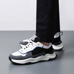Android Homme - Leo Carrillo Trainers in White Navy Suede Mesh - Nigel Clare