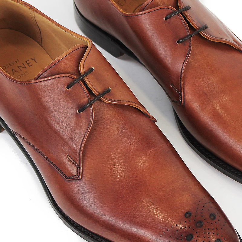 Cheaney - Hardy Leather Brogue Derby Shoes in Brown - Nigel Clare