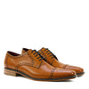 Loake - Foley Tan Leather Semi Brogue Derby Shoes - Nigel Clare