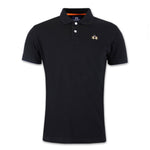 La Martina - Slim Fit Pique Polo Shirt in Black - Nigel Clare