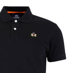 La Martina - Slim Fit Pique Polo Shirt in Black - Nigel Clare