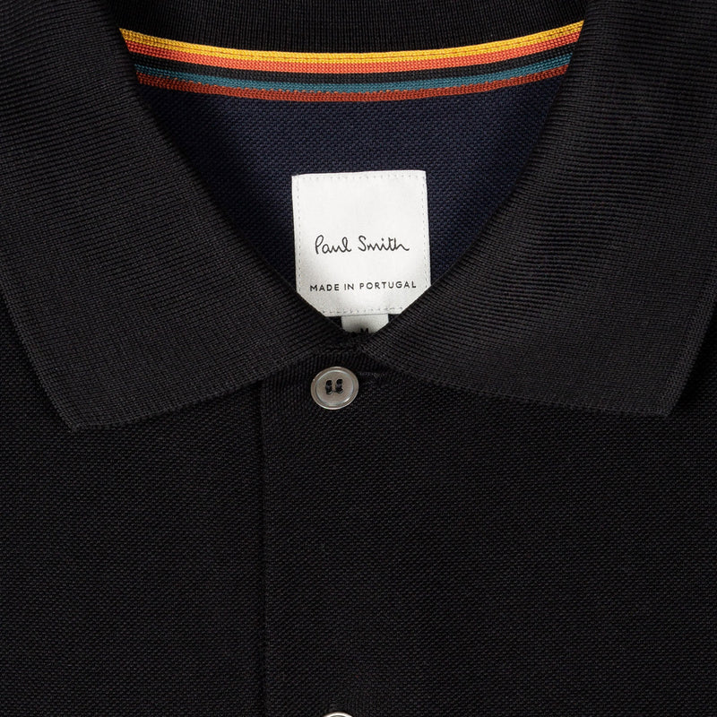 Paul Smith - 'Artist Stripe' Polo Shirt in Black - Nigel Clare