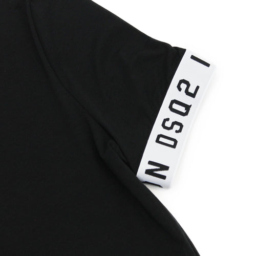 DSQUARED2 - DSQ2 Icon Sleeve Band T-Shirt in Black - Nigel Clare