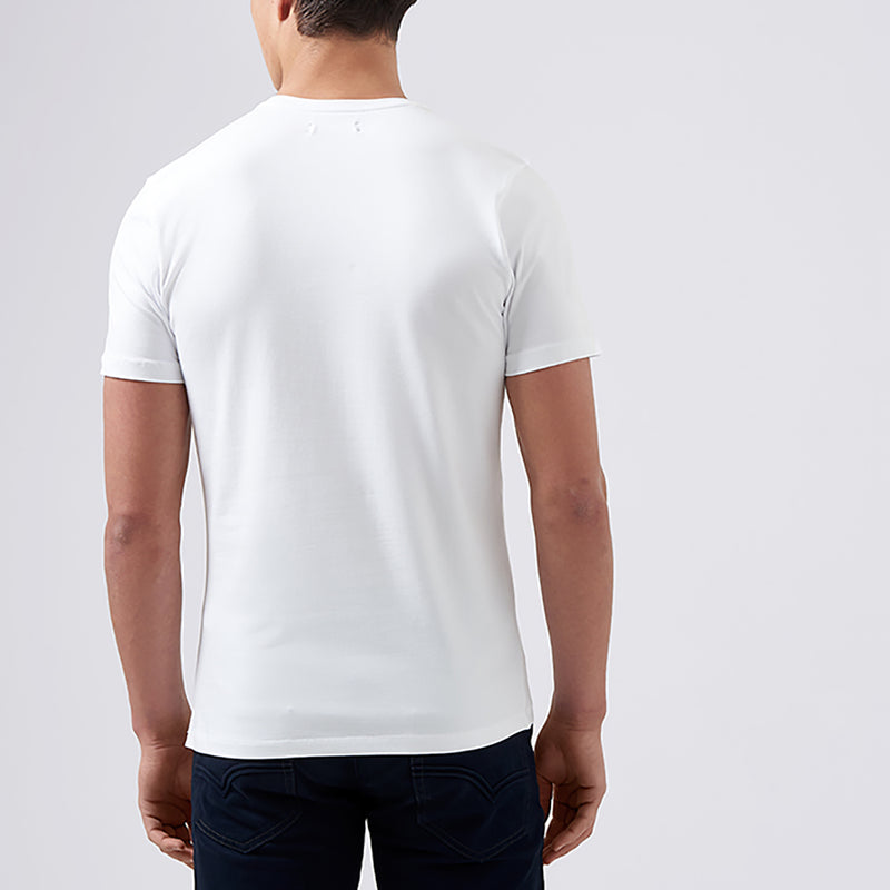 Remus Uomo - Plain T-Shirt in White - Nigel Clare