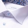 Eton - Contemporary Fit Floral Trim Shirt in White - Nigel Clare